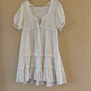 Lelis white puff sleeve size S